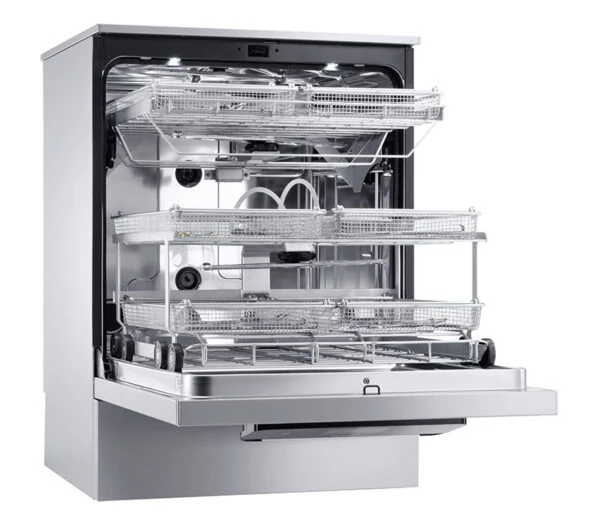 Miele ExpertLine Thermodesinfektor PWD 8682 geöffnet mit HNO-Korbset